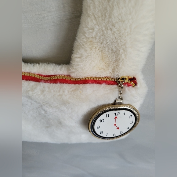 Disney Parks Alice in Wonderland White Rabbit Plush Coin Purse Pouch Bag - Picture 5 of 13